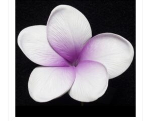 Real Touch White/lavender Plumeria