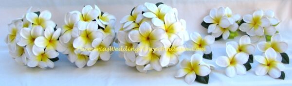 Real Touch White Plumeria Bridal Package - Image 2